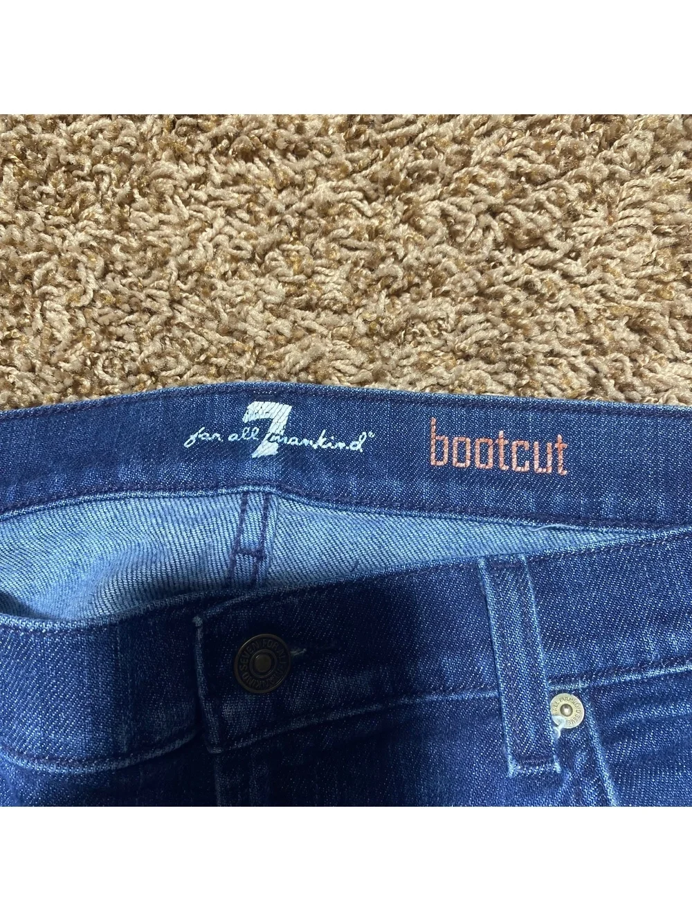 Vintage Y2K 7 For All Mankind Bootcut Jeans Blue 38x34